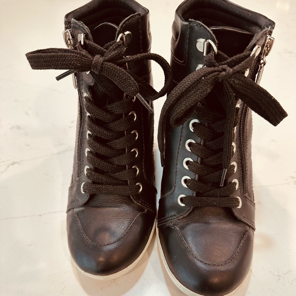 Harley Davidson Parkdale Wedge Boot, Black Sz. 8